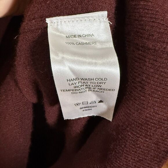 Quince Womens Mongolian Cashmere Crew Neck Sweater XL Rich Burgundy - Picture 6 of 9